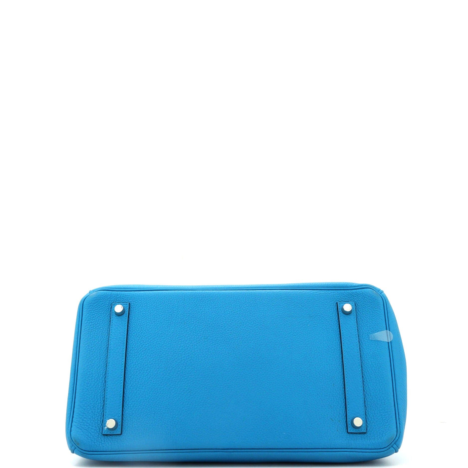 Pre-Owned Hermes Birkin Handbag Blue Togo with Palladium Hardware 35, Alternate, color, Bleu Zanzibar