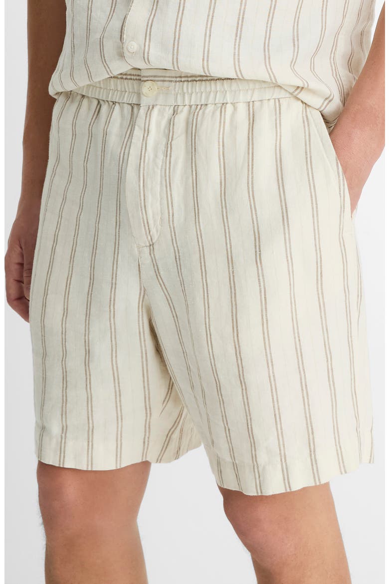Stripe Hemp Beach Shorts, Alternate, color, BLANCO