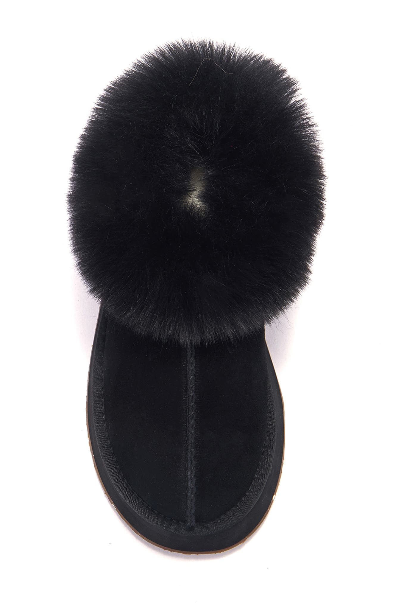 Outback Luxe Geuine Shearling Platform Slipper, Alternate, color, BLACK