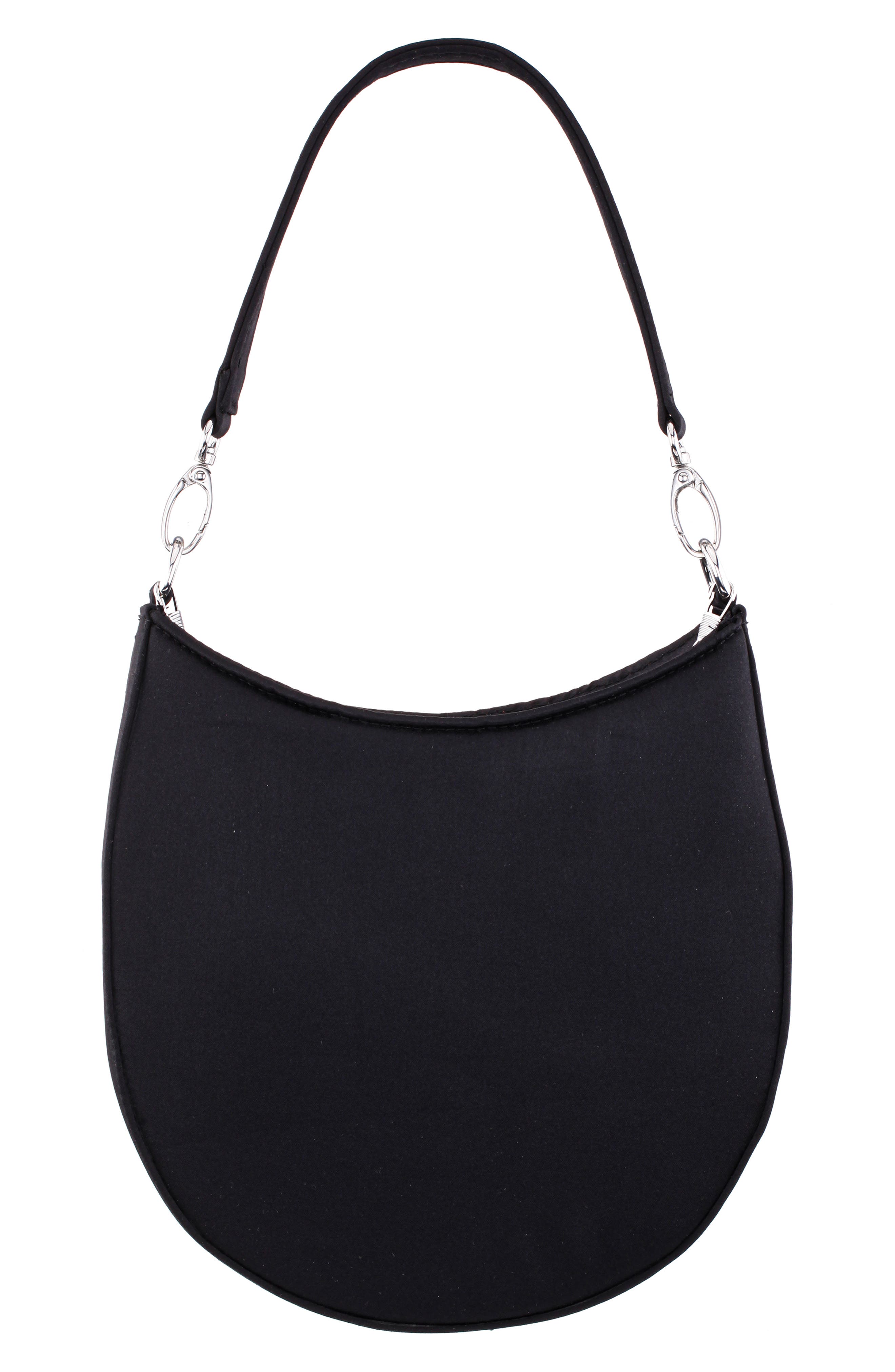 Nina Crystal Mini Hobo Bag, Alternate, color, Black
