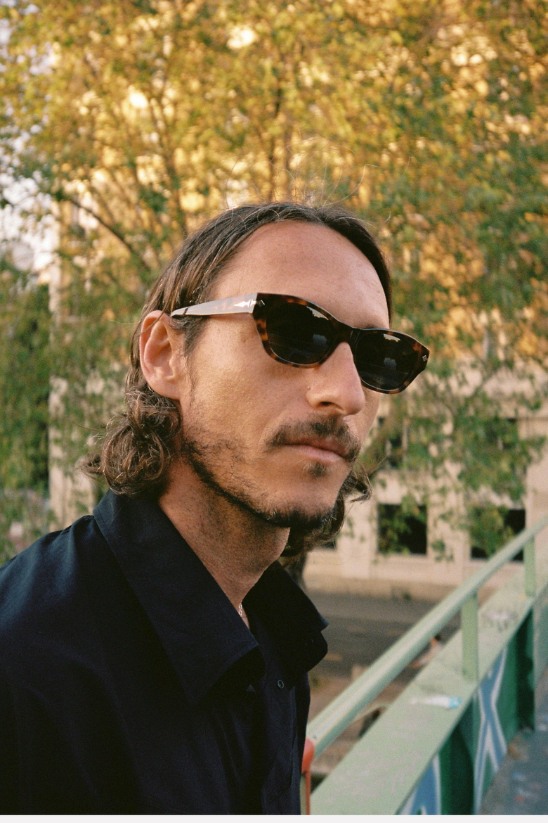 Frequency x Austyn Gillette Sunglasses, Alternate, color, Amber Tortoise Polished Green