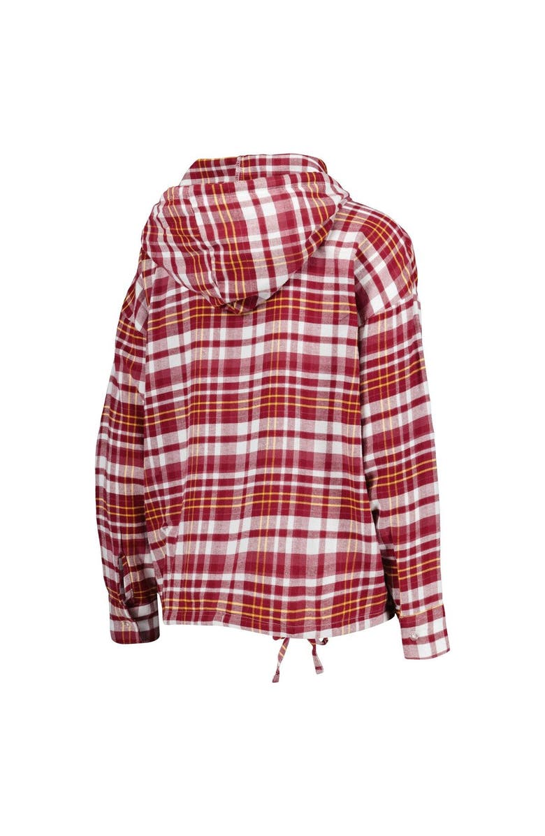 CONCEPTS SPORT Women's Concepts Sport Maroon Arizona State Sun Devils Mainstay Lightweight Flannel Plaid Pullover Hoodie, Alternate, color,