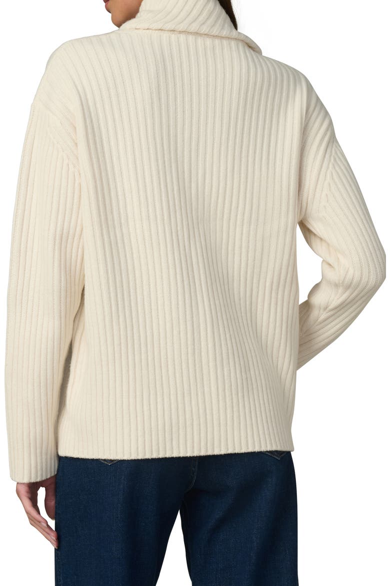 The Noa Ribbed Wool Blend Scarf Sweater, Alternate, color, ECRU