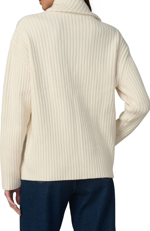 Joe's Jeans The Noa Ribbed Wool Blend Scarf Sweater In Neutral