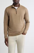 Peter Millar Crown Crafted Albatross Piqué Quarter-Zip Pullover