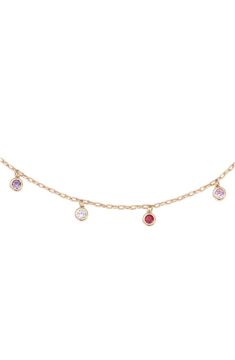 RETRO CHIC Rainbow Charm Necklace, Alternate, color, Gold