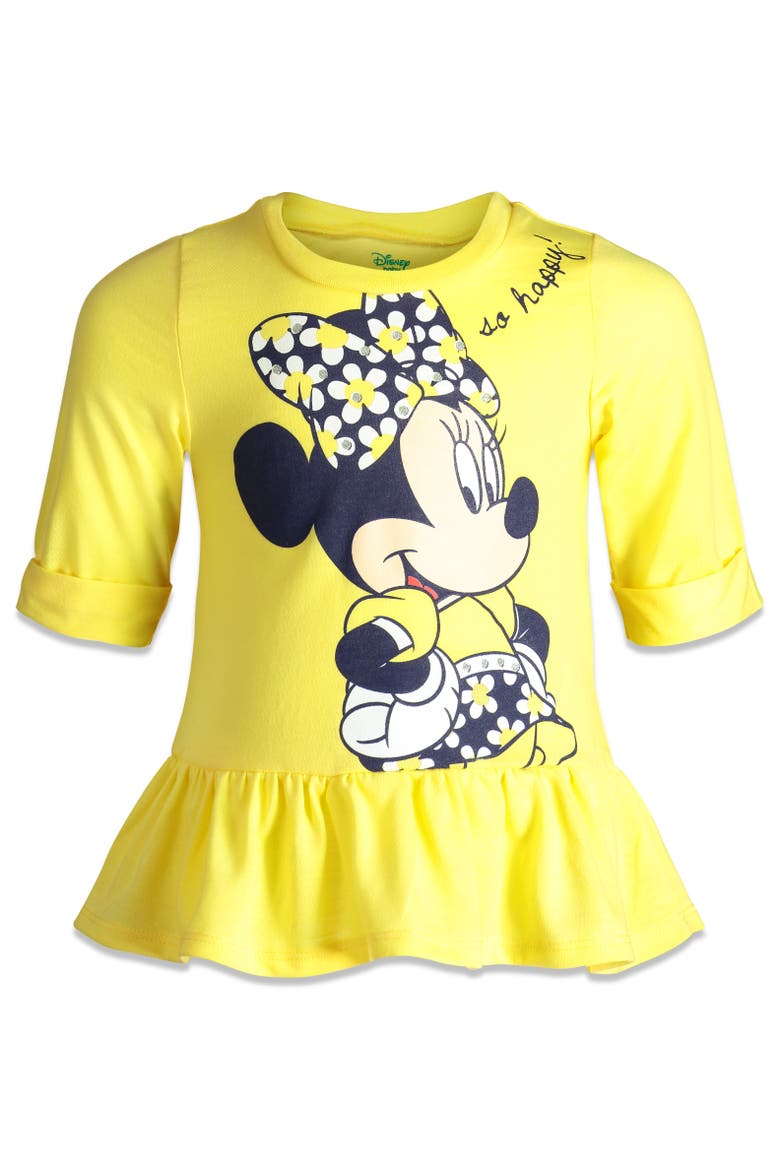 Minnie Mouse 2-Piece T-Shirt and Leggings Set, Alternate, color, Yellow Navy Daisy