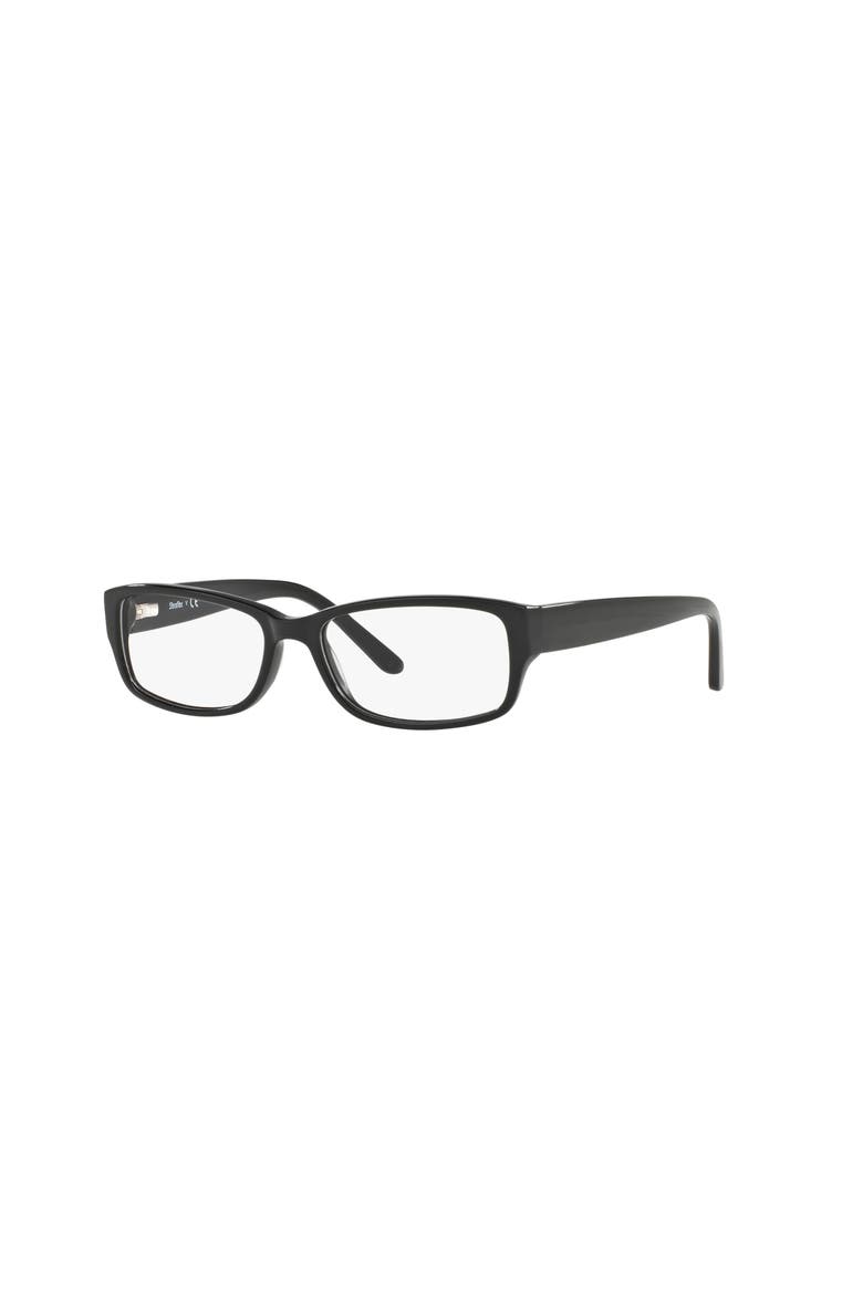 51mm Rectangle optical glasses, Main, color, Black