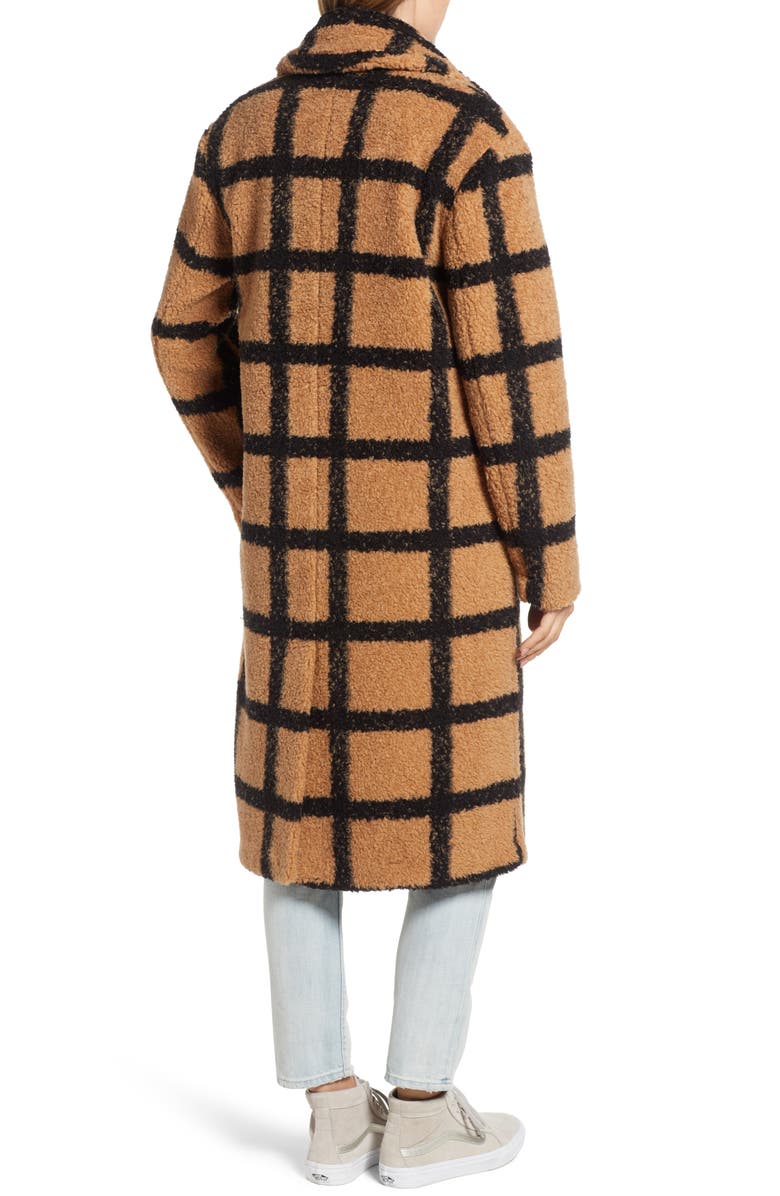 NVLT Berber Longline Plaid Coat, Alternate, color,