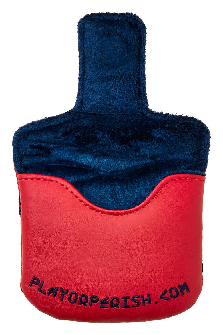 Classic SSC Leather Mallet Putter Cover, Alternate, color, RED