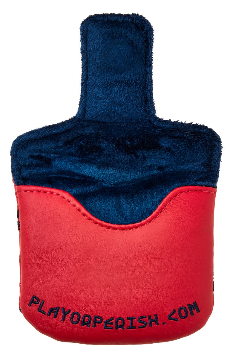Sugarloaf Social Club Classic SSC Leather Mallet Putter Cover, Main, color, Red