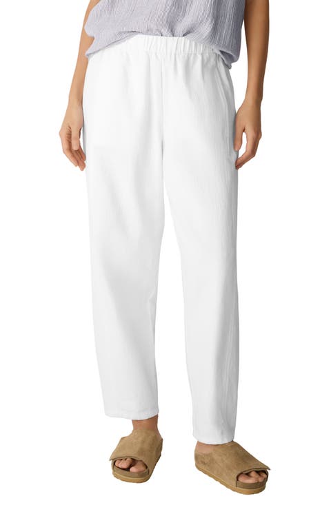 Organic Cotton & Organic Linen Ankle Lantern Pants
