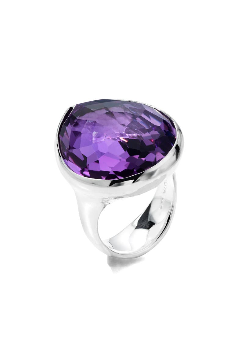 Rock Candy® Teardrop Ring, Main, color, SILVER
