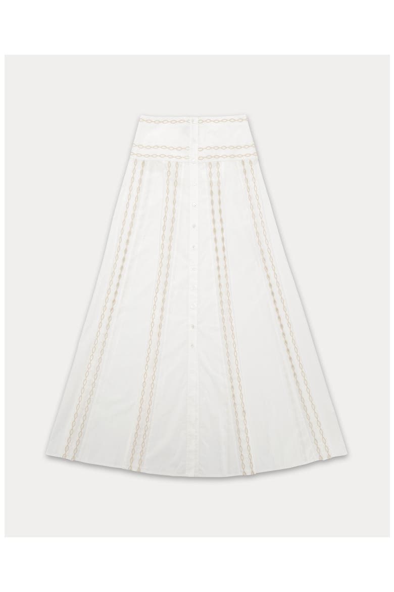 Alexane Embroidered Cotton Skirt, Main, color, White