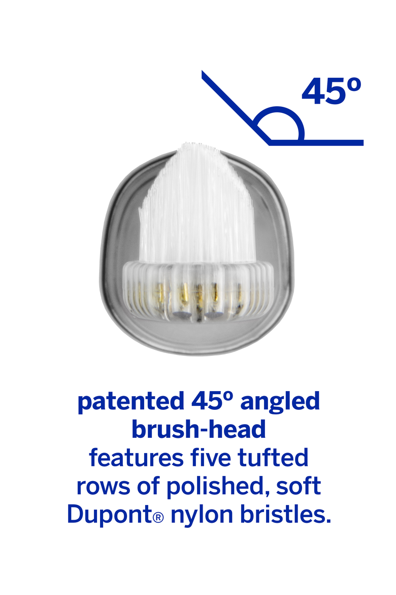 Zina45 sonic pulse toothbrush replacement heads, Alternate, color, Chromse Silver