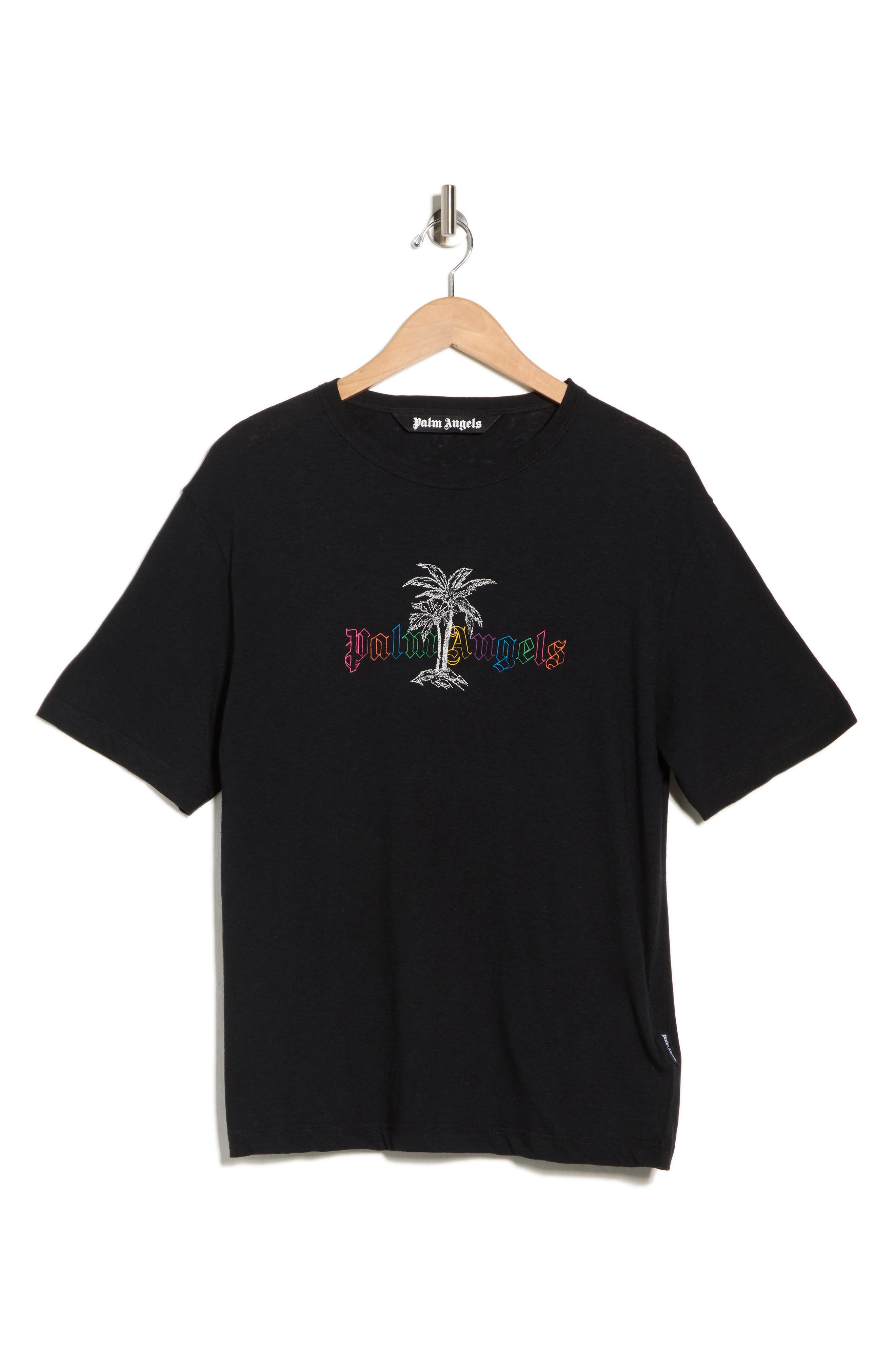 Palm Angels Logo Cotton & Linen T-Shirt