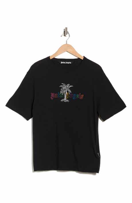 Palm Angels Logo Cotton & Linen T-Shirt