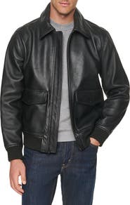 Cole Haan Aviator Leather Jacket