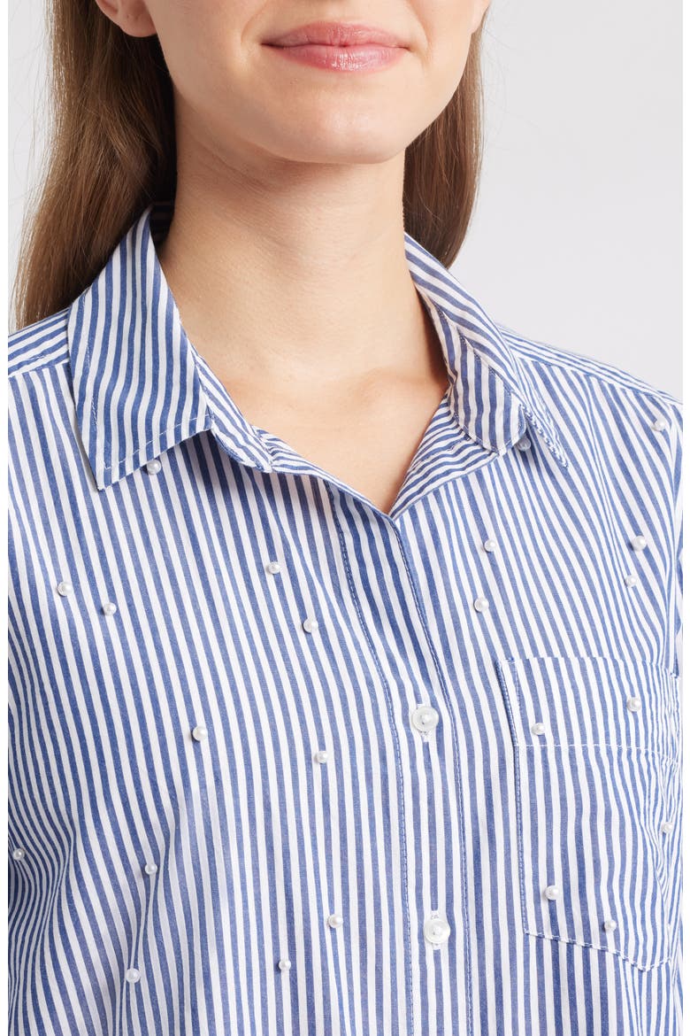 Kenna Pearly Bead Shirt, Alternate, color, SANTORINI