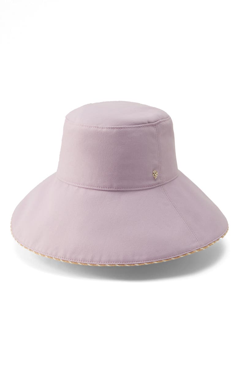 Helen Kaminski Wide Brim Cotton Bucket Hat, Main, color,