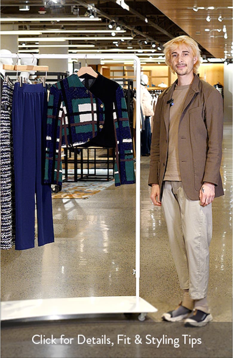 Cozy Asymmetric Faux Button Front Knit Crop Top, sales video thumbnail