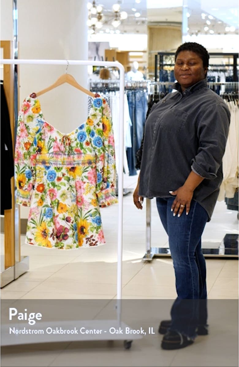 Crawford Eyelet Smocked Long Sleeve Cotton Minidress, sales video thumbnail