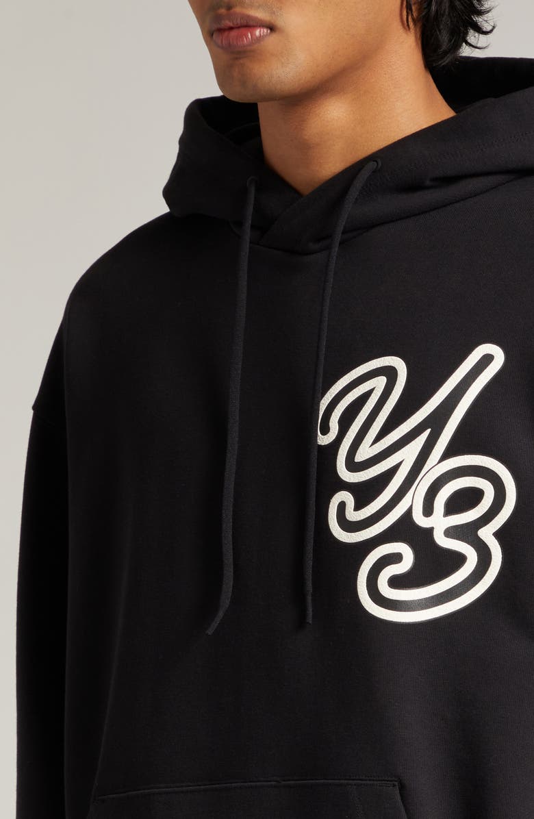 adidas GFX Logo Stretch Organic Cotton Graphic Hoodie, Alternate, color, 