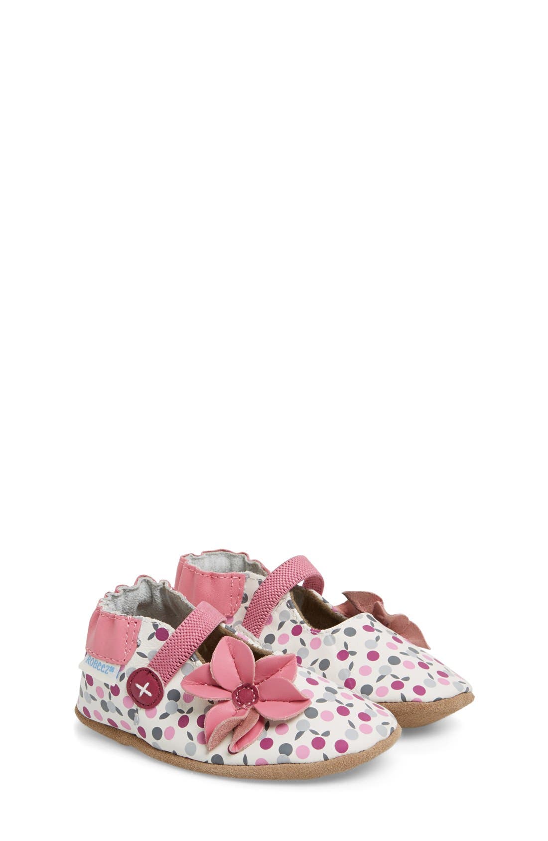 'Kennedy' Mary Jane Crib Shoe, Main, color, PINK PATTERN