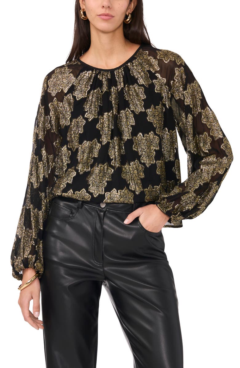 Bomber Vince Camuto Jacquard Doré - Taille M - Neuf Avec étiquettes, MSRP 159€