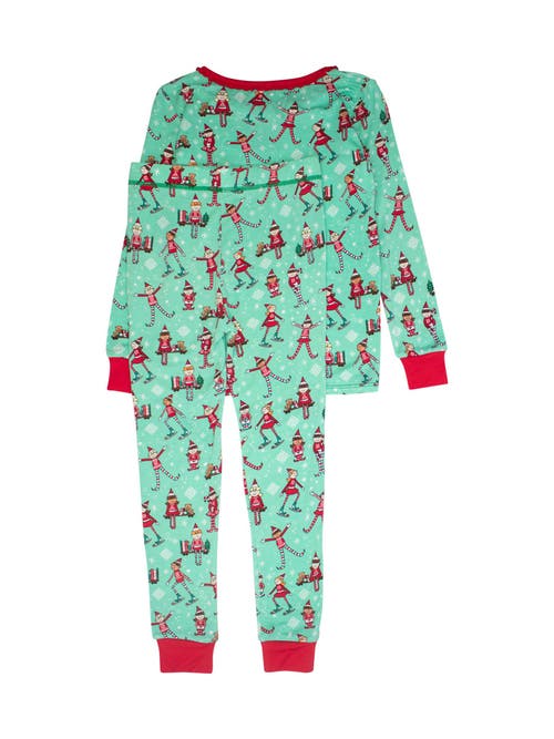 Rufflebutts Girls Softsnooze Ruffle Long Sleeve Pajama Set In Multi