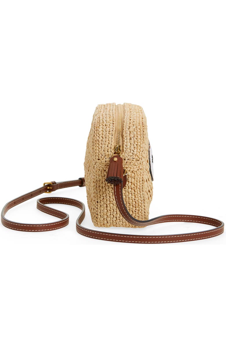 Anya Hindmarch Eyes Raffia Crossbody Bag, Alternate, color,