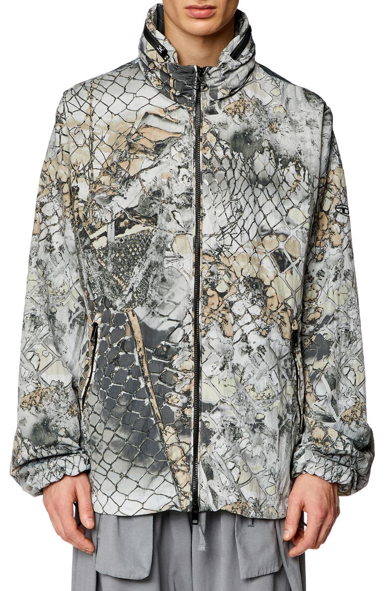 DIESEL<sup>®</sup> J-Dorsett Nylon Jacket with Stowaway Hood, Main, color, 
