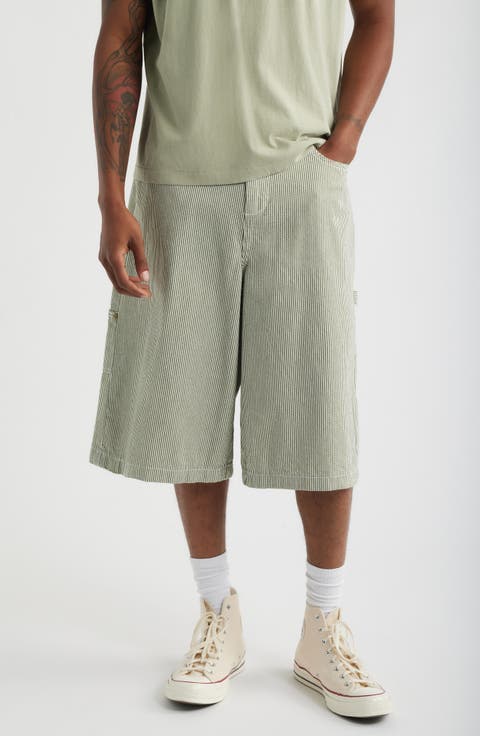 Field Pinstripe Denim Shorts