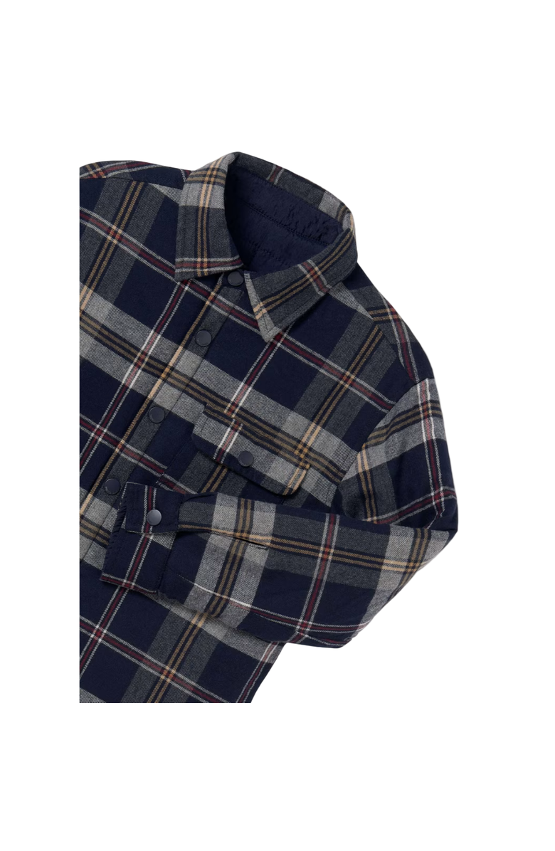 Mayoral Reversible Quilted Overshirt, Alternate, color, Navy