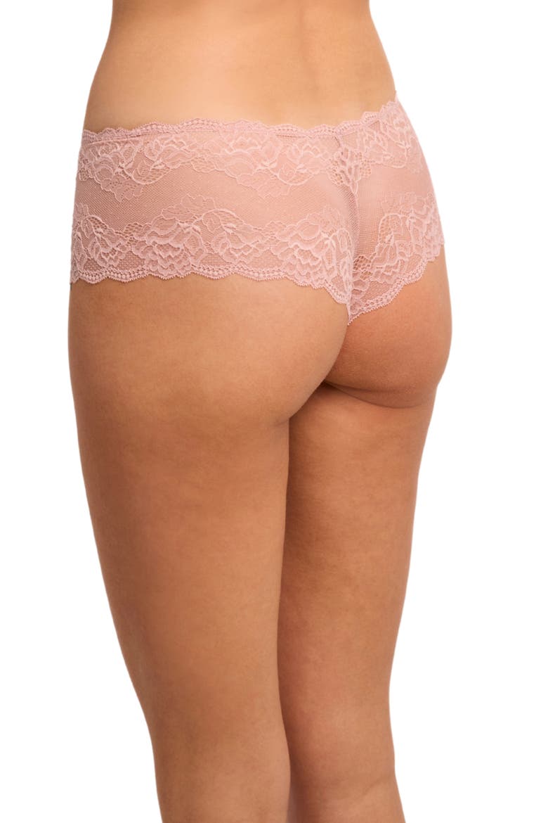 Lace Cheeky Hipster Briefs, Alternate, color, BALLET PINK
