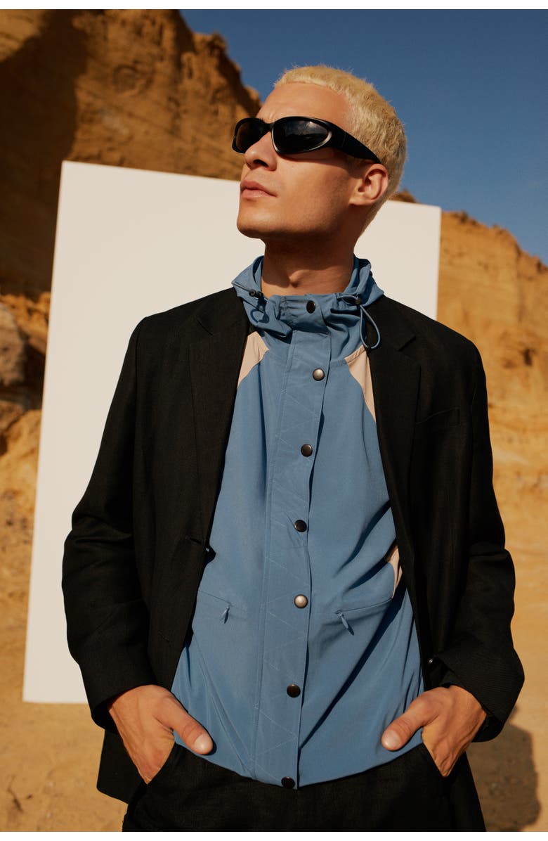 PCFG Free Heaven Panelled Active Men Jacket, Alternate, color, Blue