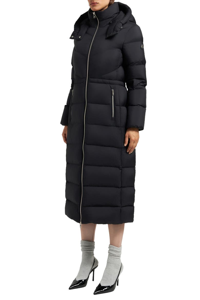 Belle Cote Long Water Repellent 800 Fill Power Down Parka, Alternate, color, BLACK