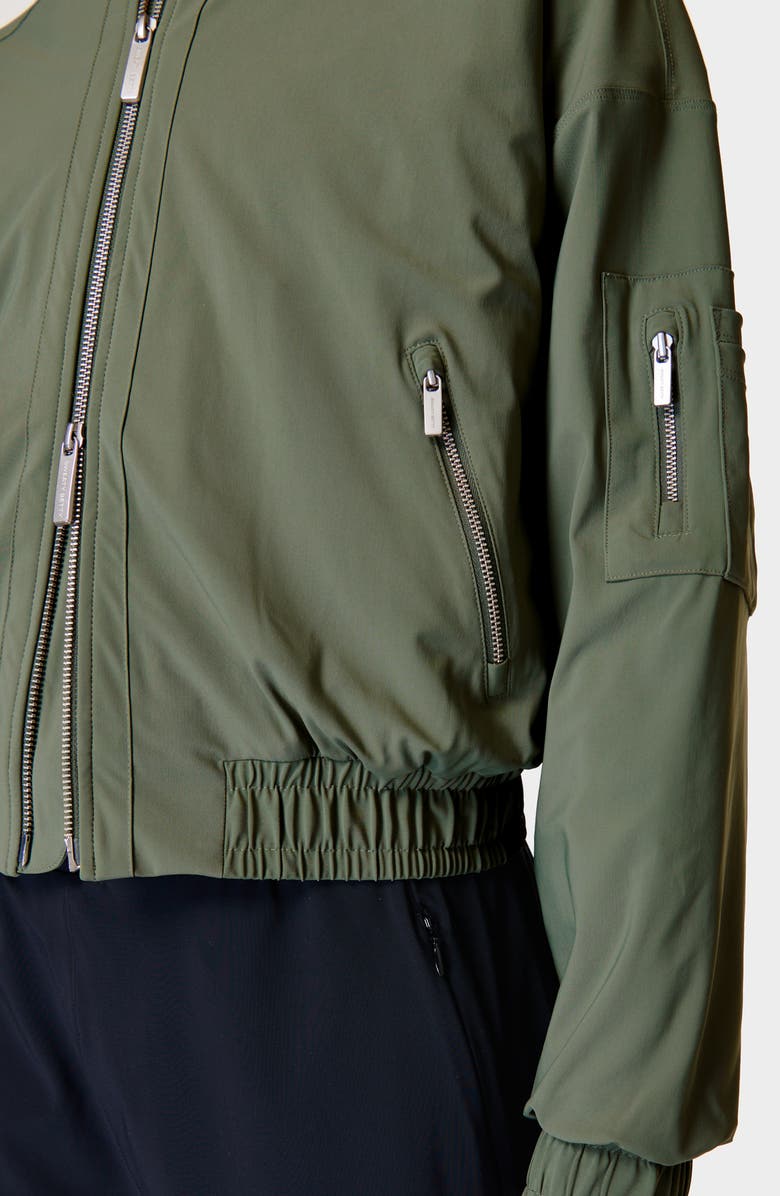 Sweaty Betty Explorer Bomber Jacket, Alternate, color, Ivy Green