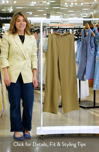 Petal & Pup Ceres Belted Wide Leg Pants (Women) | Nordstrom