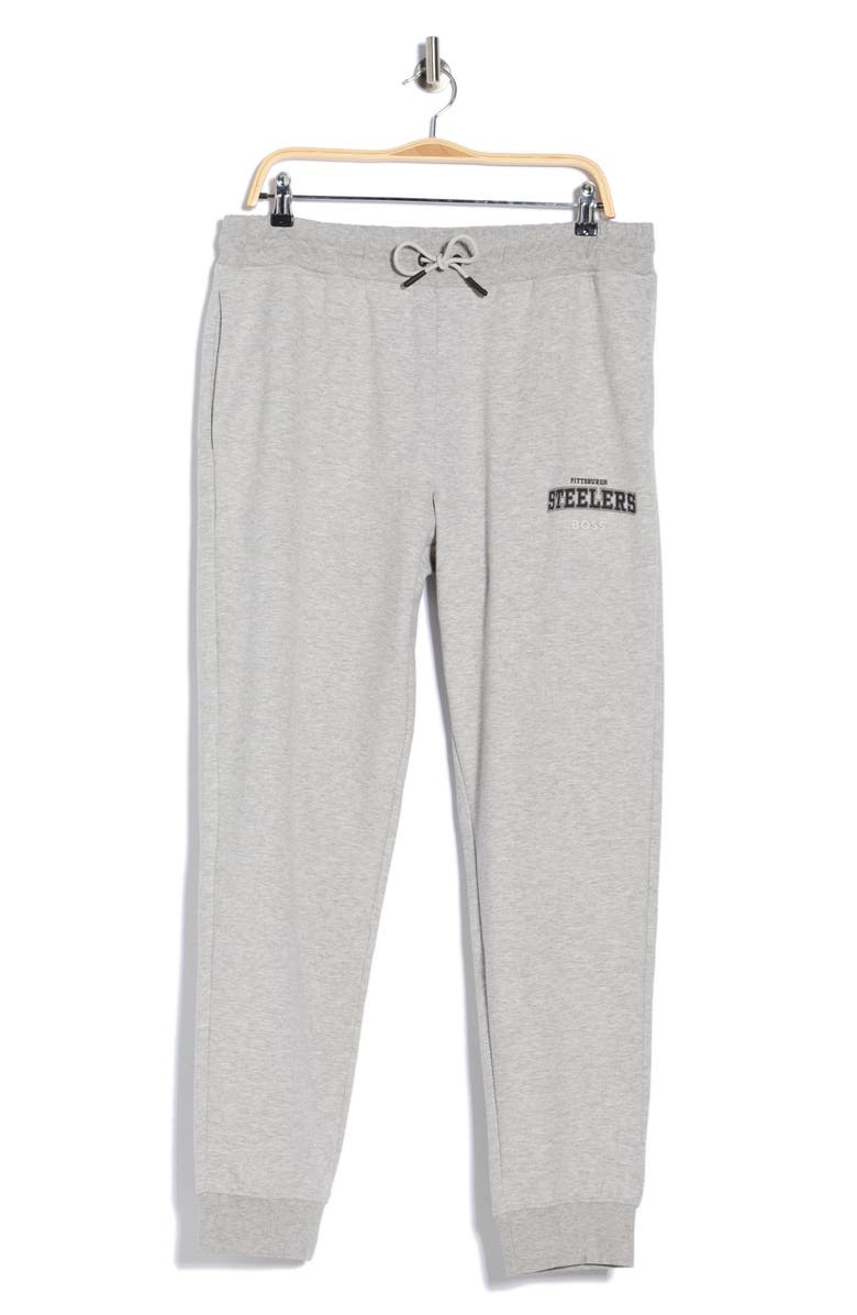BOSS Sanders NFL Pittsburg Steelers Joggers, Main, color, Silver