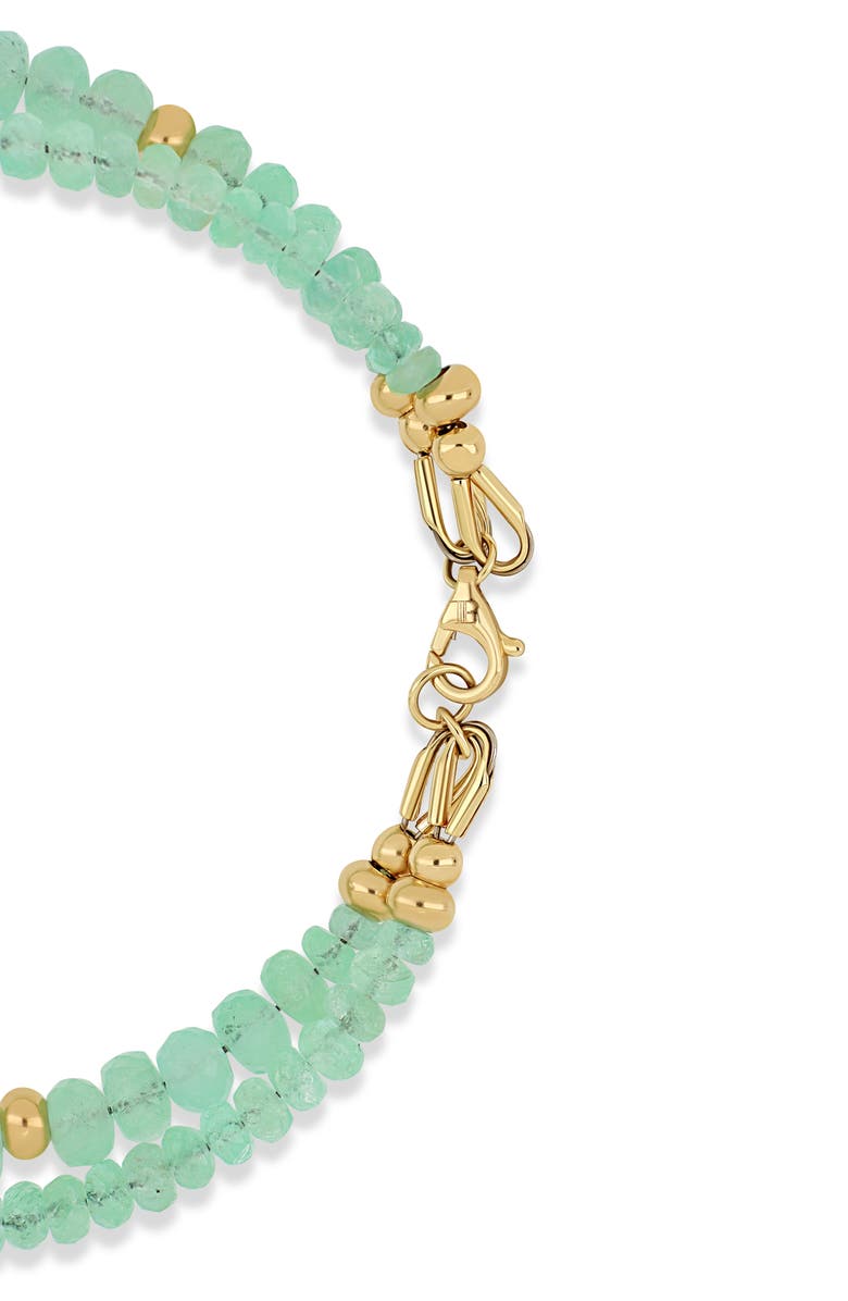 Bony Levy 14K Gold Iris Emerald Bead Line Bracelet, Alternate, color, Yellow Gold