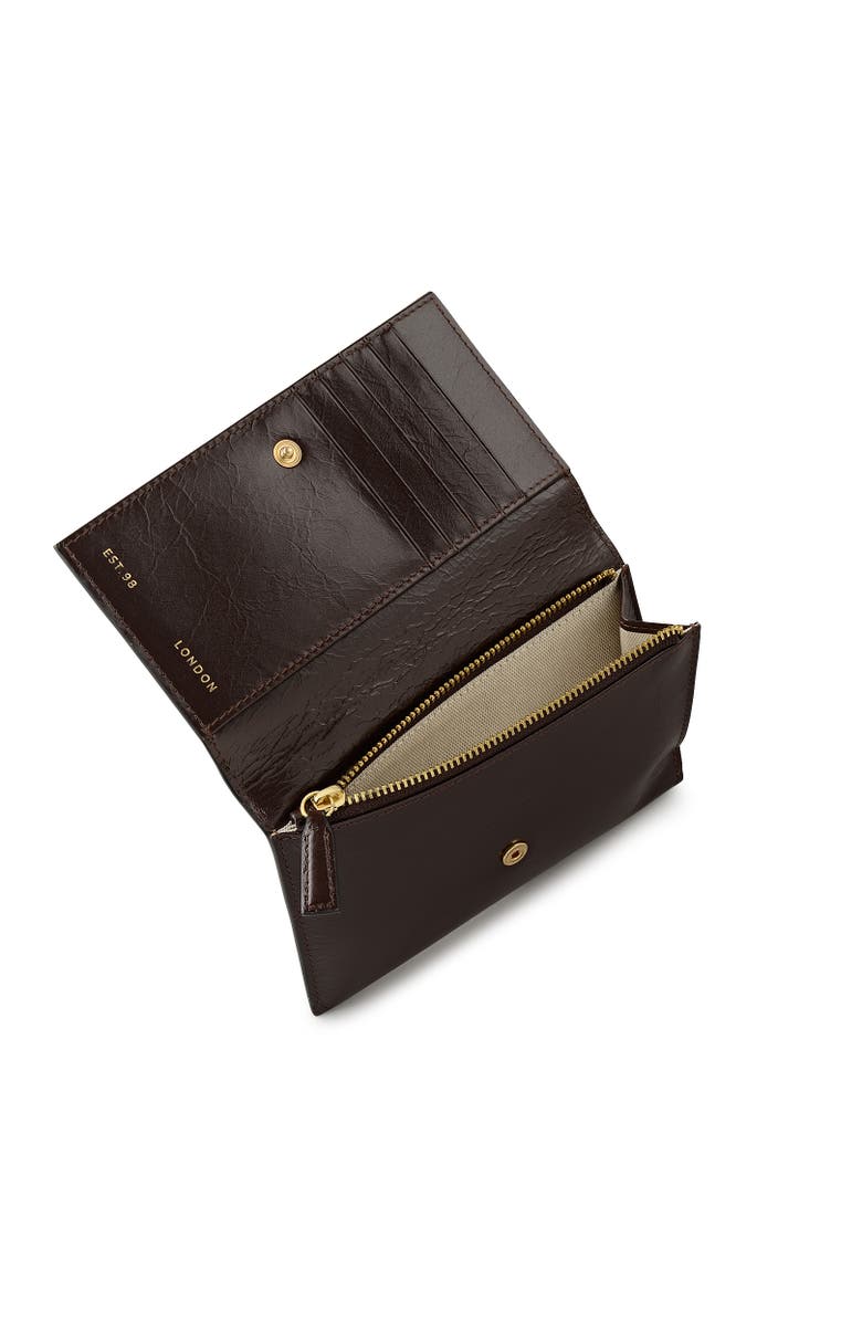 Radley Oak Street - Shine Medium Flapover Wallet, Alternate, color, Dark Oak