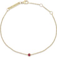 Zoë Chicco 14K Gold Bezel Gemstone Pendant Bracelet