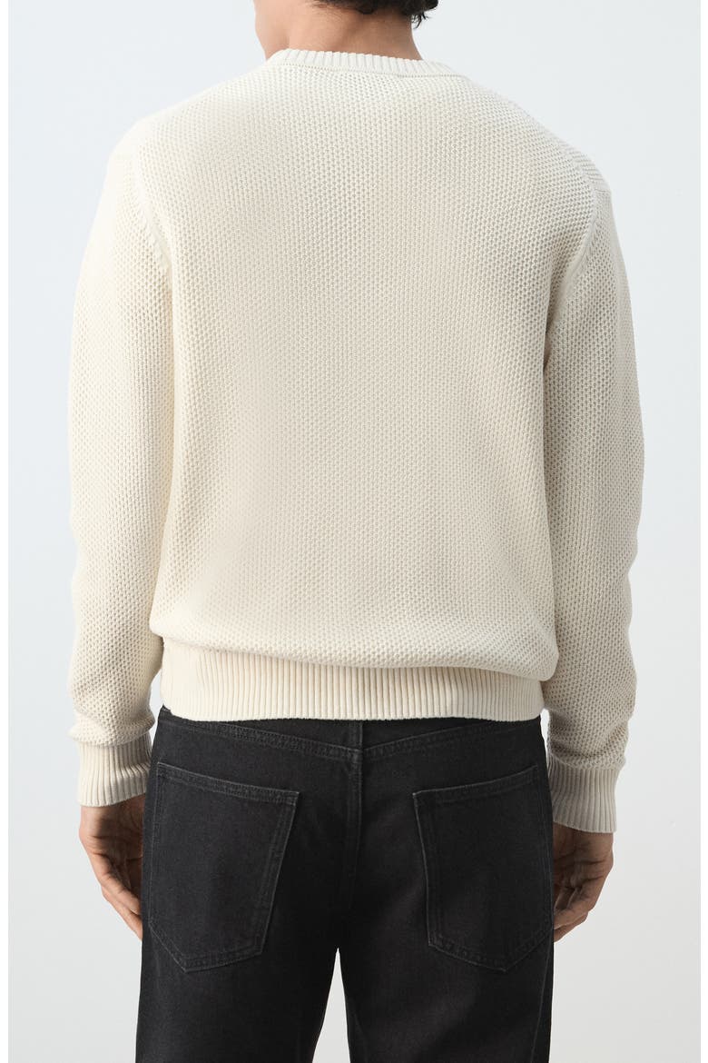 Crewneck Cotton Blend Sweater, Alternate, color, ECRU