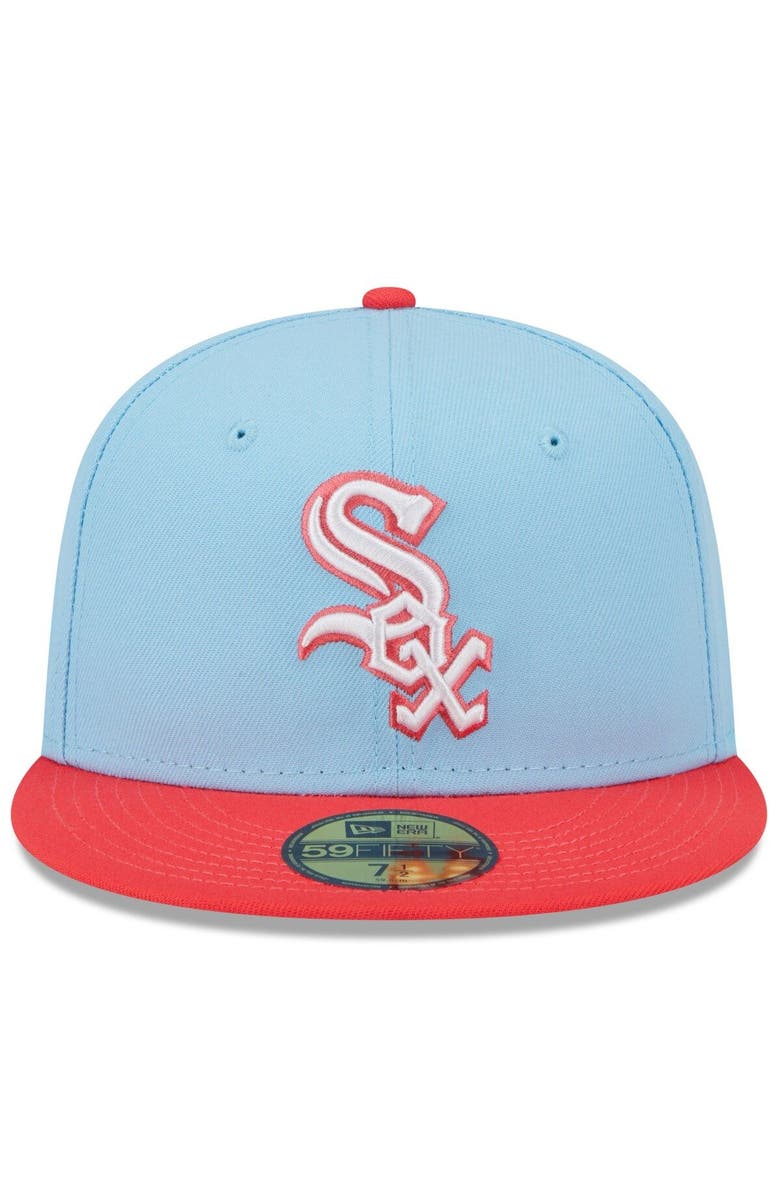 New Era Men's New Era Light Blue/Red Chicago White Sox Spring Color Two-Tone 59FIFTY Fitted Hat, Alternate, color,