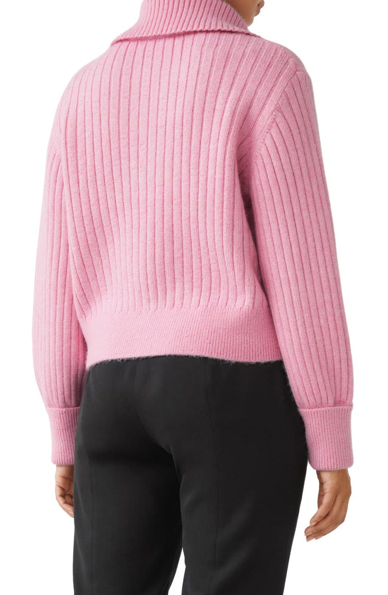 & Other Stories Ribbed Quarter Zip Wool Blend Sweater, Alternate, color,