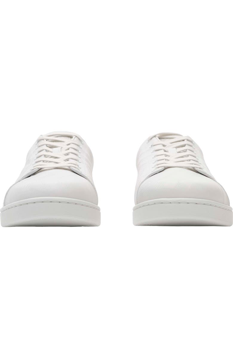 Burberry Embossed Check Leather Set Sneakers, Alternate, color, Porcelain White