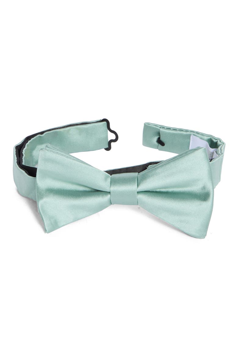 Satin Solid Bow Tie, Main, color, MINT
