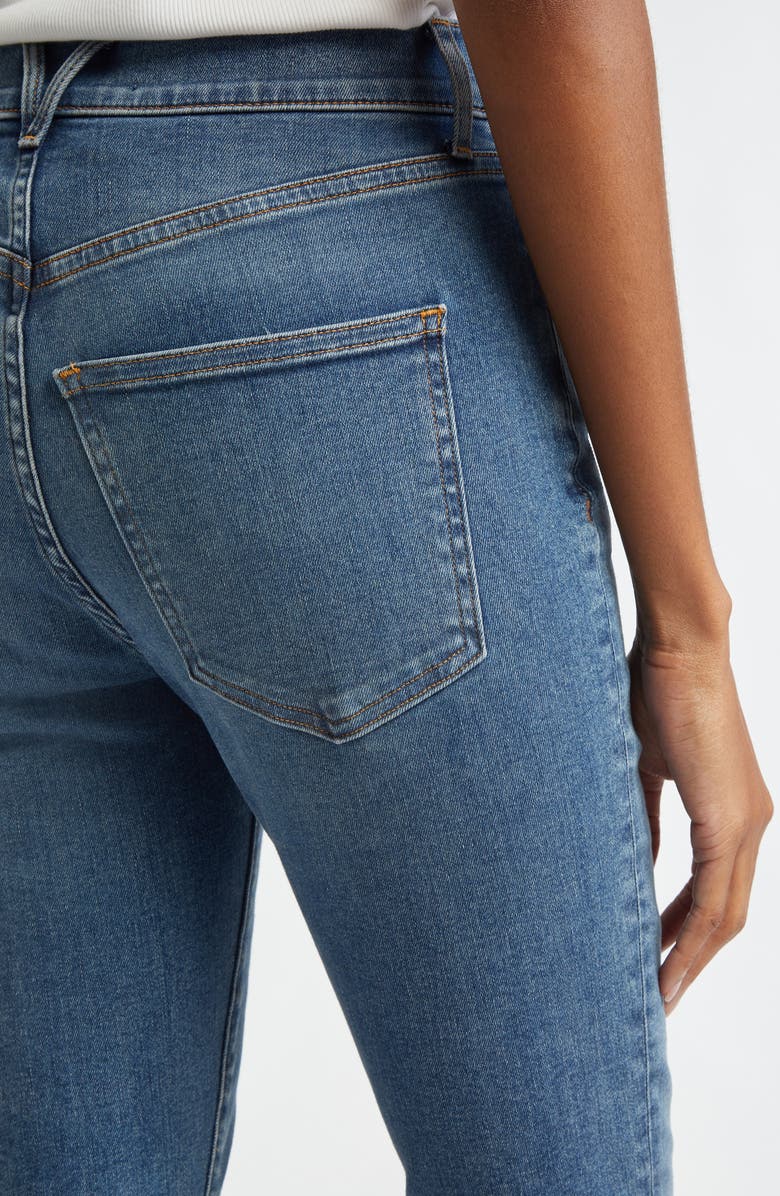 Veronica Beard Carolina Release Hem High Waist Ankle Flare Jeans, Alternate, color, Bandit Beam