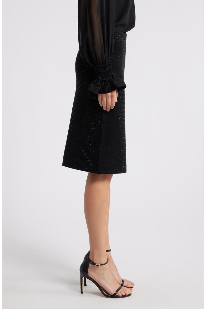 Winslet Beaded Skirt, Alternate, color, BLACK